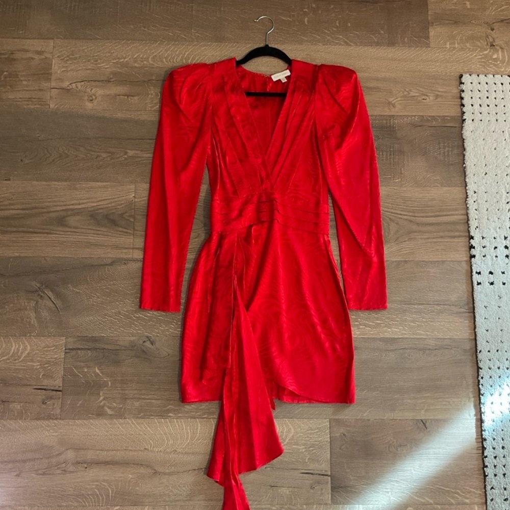 Ronny Kobo Collection Vibrant Red Asymmetrical Dress - Picture 3 of 13